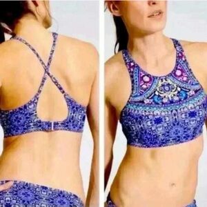 Athleta Blue Baja Bikini Top